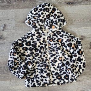 Arizona Girls Cheetah Zip-Up Hoodie Size XXS 4/5